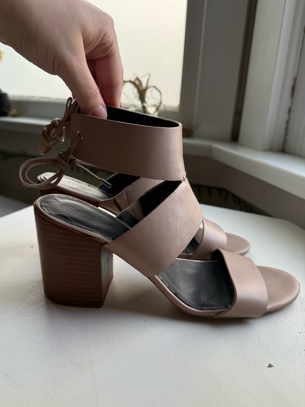 Rebecca Minkoff Beige Chunky Heels sz 9